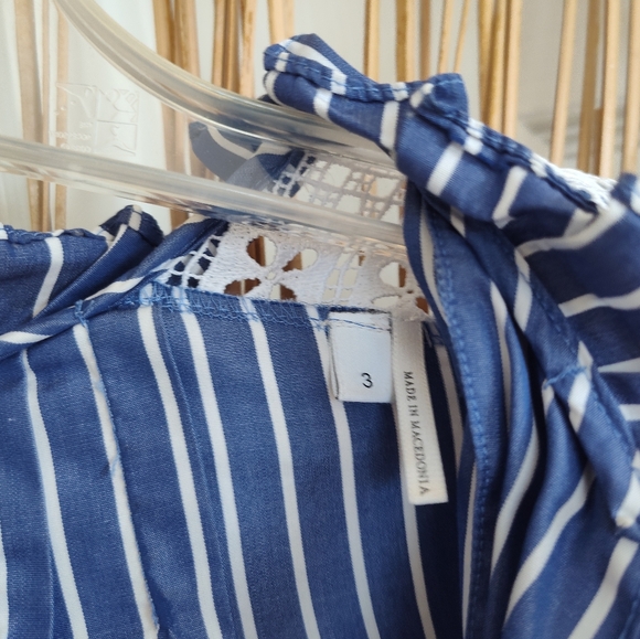 Sandro Daniela Striped Lace-Sleeve Top - Picture 6 of 12